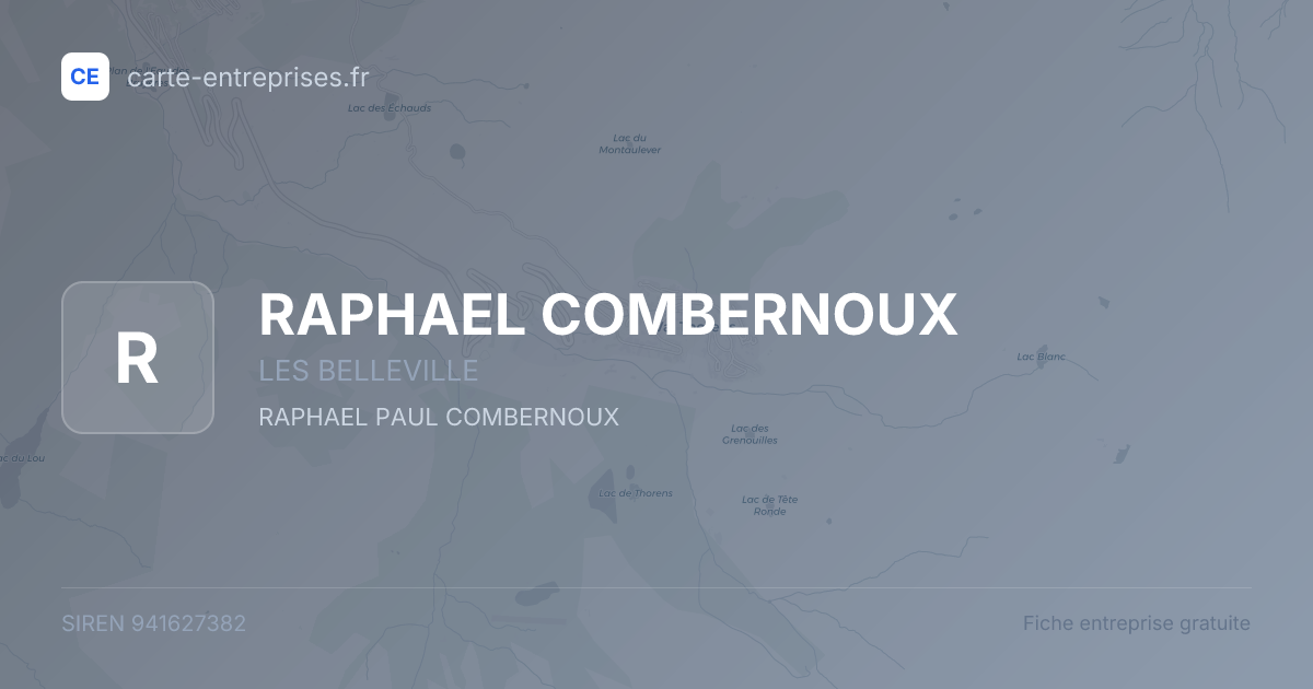 RAPHAEL COMBERNOUX — 941627382 — fiche entreprise