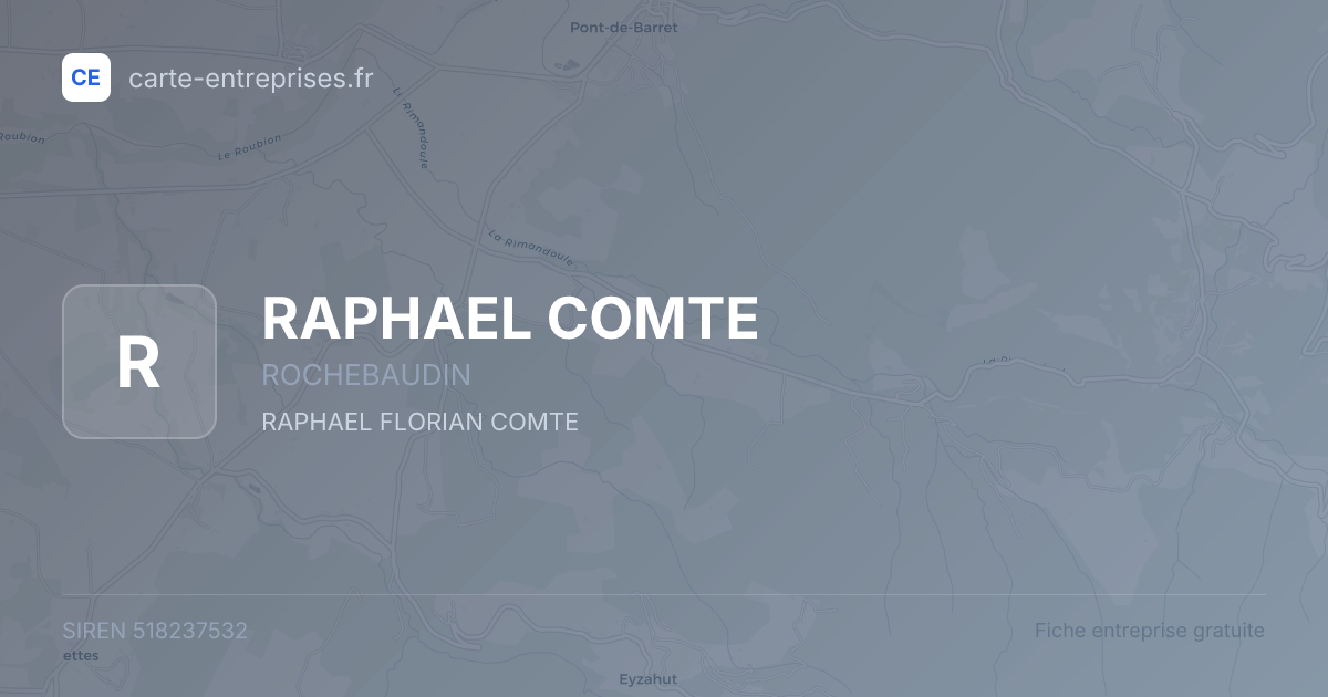 RAPHAEL COMTE — 518237532 — fiche entreprise