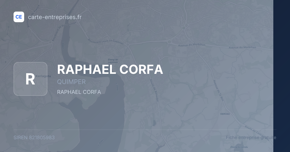 RAPHAEL CORFA — 821805983 — fiche entreprise