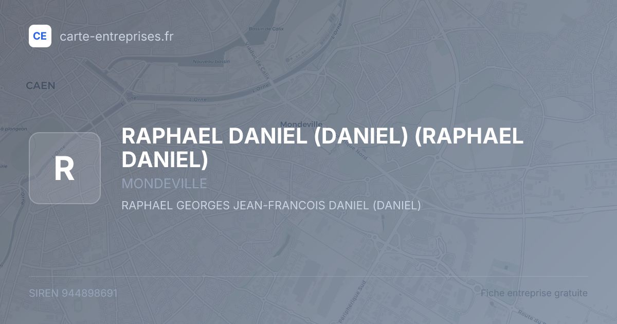 RAPHAEL DANIEL (DANIEL) (RAPHAEL DANIEL) — 944898691 — fiche entreprise