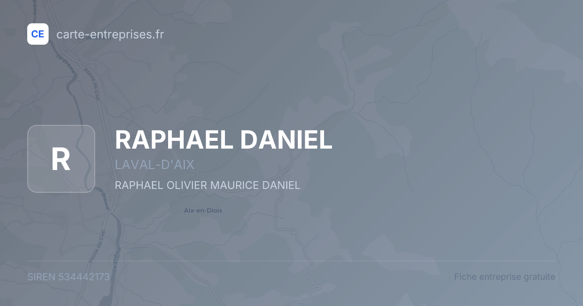 RAPHAEL DANIEL — 534442173 — fiche entreprise