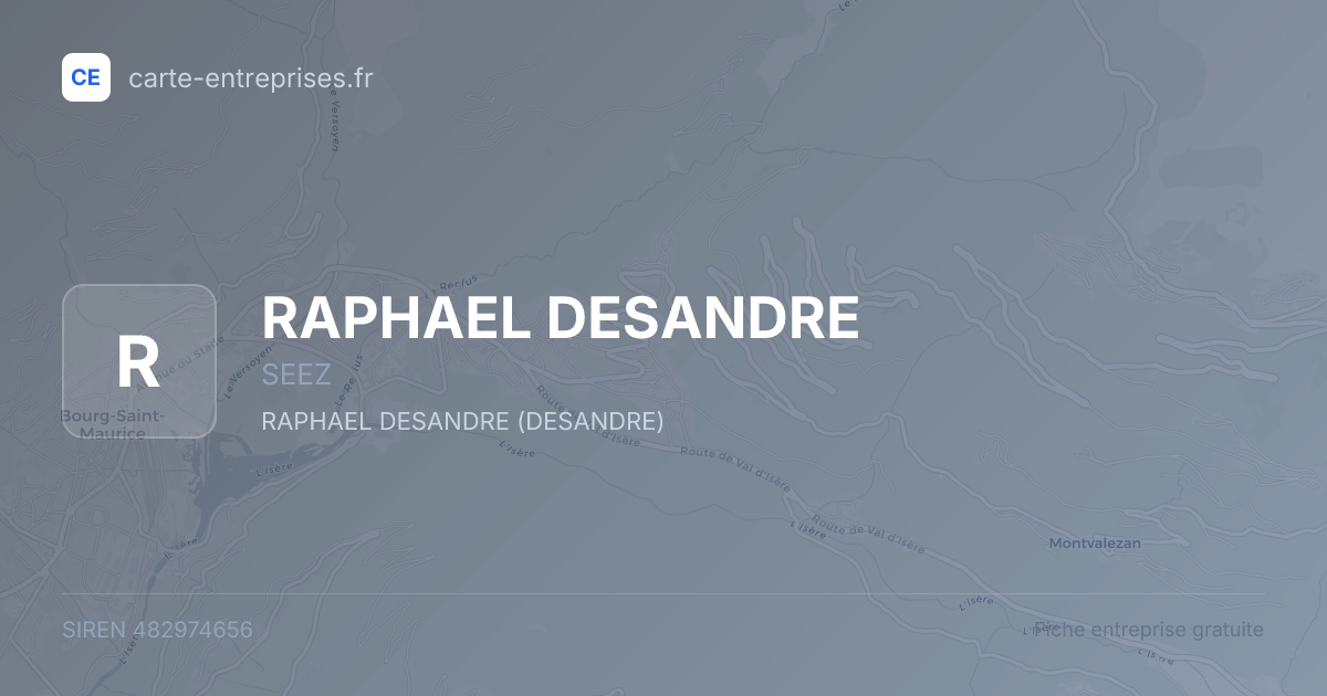 RAPHAEL DESANDRE — 482974656 — fiche entreprise