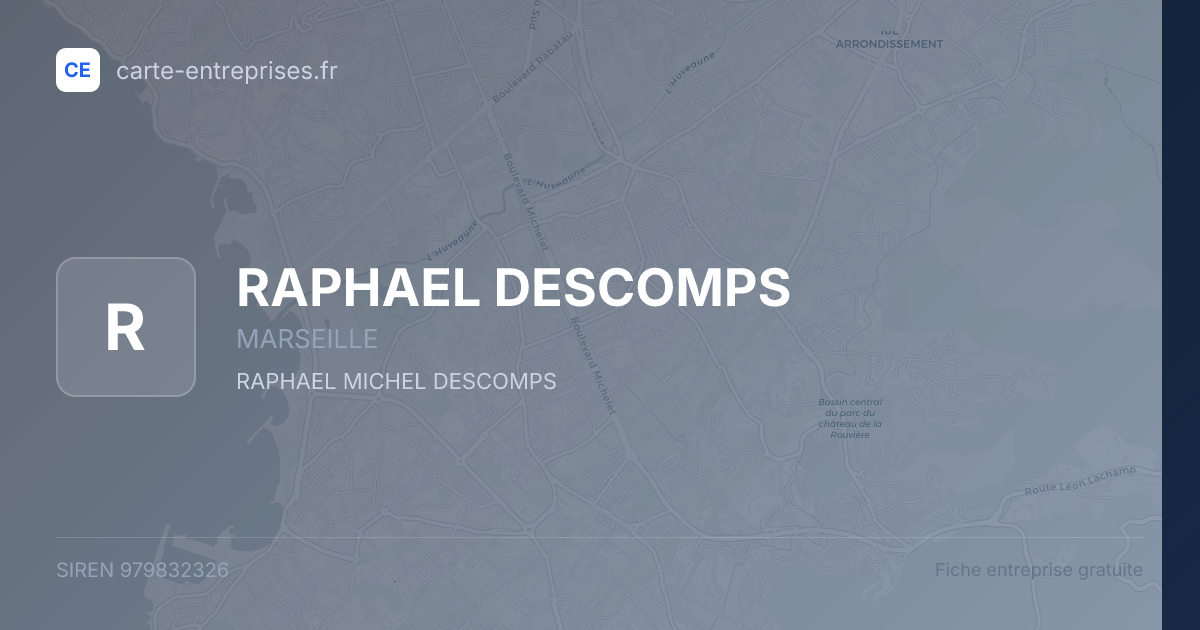 RAPHAEL DESCOMPS — 979832326 — fiche entreprise