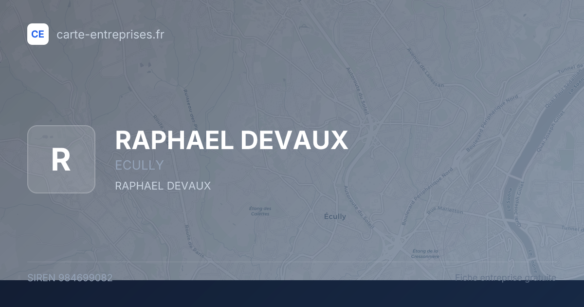 RAPHAEL DEVAUX — 984699082 — fiche entreprise