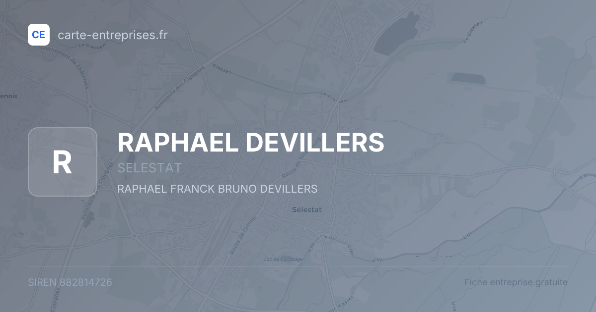 RAPHAEL DEVILLERS — 882814726 — fiche entreprise