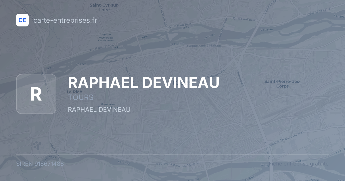 RAPHAEL DEVINEAU — 918671488 — fiche entreprise