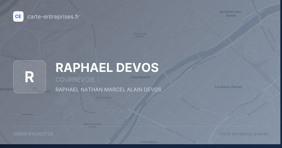 RAPHAEL DEVOS — 914363734 — fiche entreprise