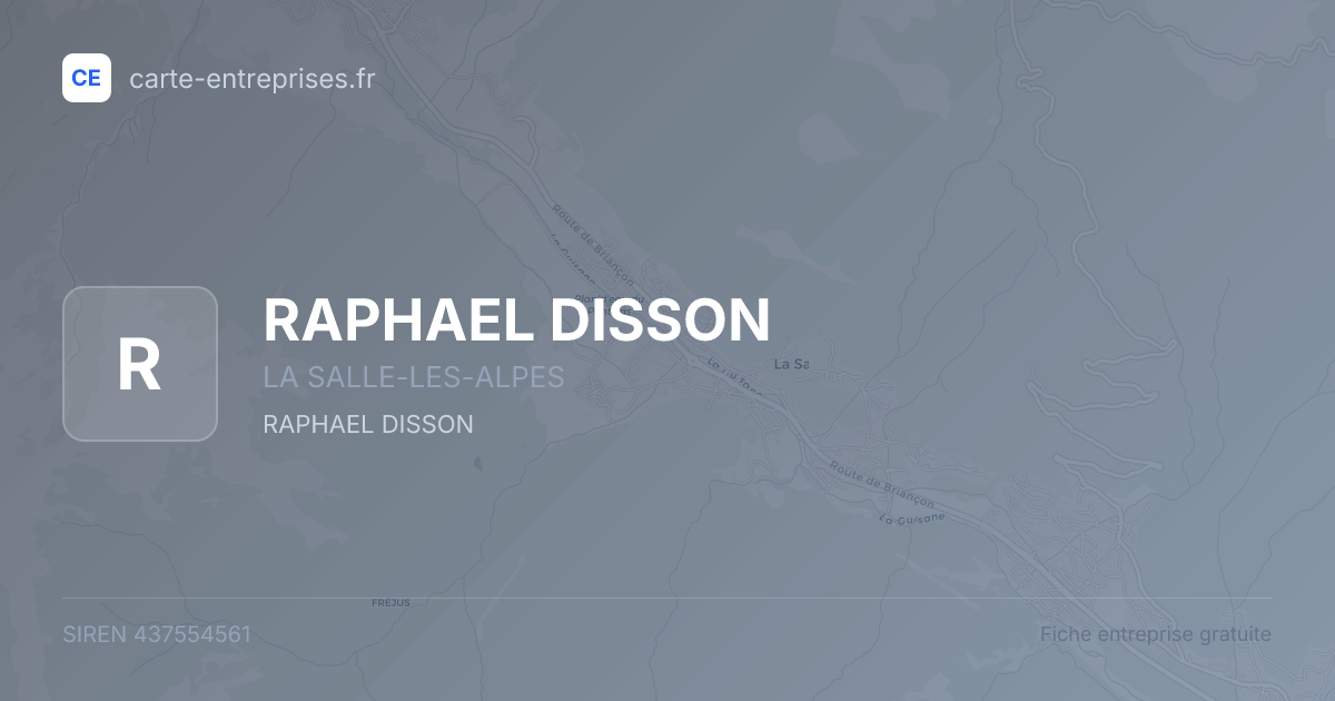RAPHAEL DISSON — 437554561 — fiche entreprise