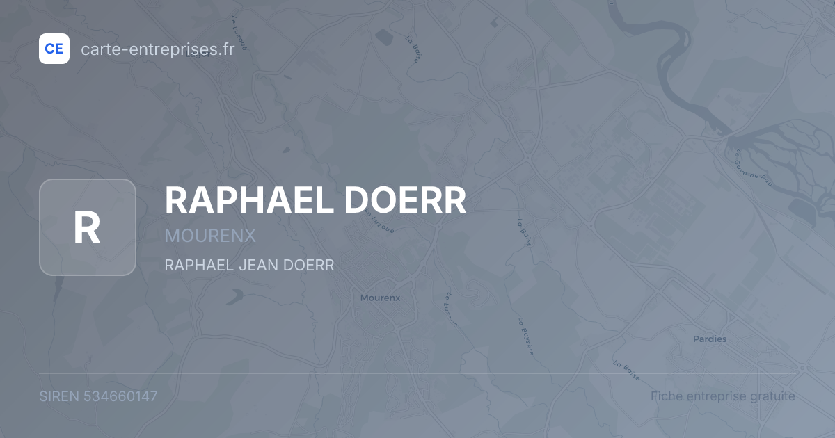 RAPHAEL DOERR — 534660147 — fiche entreprise