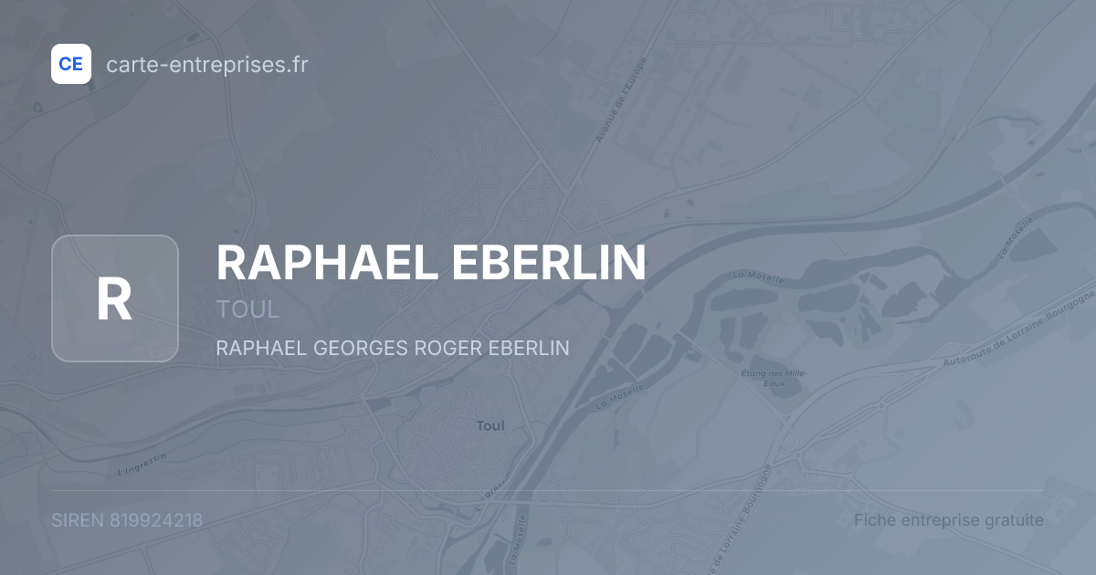 RAPHAEL EBERLIN — 819924218 — fiche entreprise