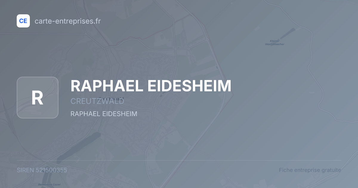 RAPHAEL EIDESHEIM — 521500355 — fiche entreprise