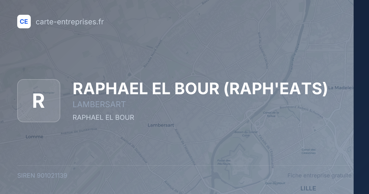 RAPHAEL EL BOUR (RAPH'EATS) — 901021139 — fiche entreprise