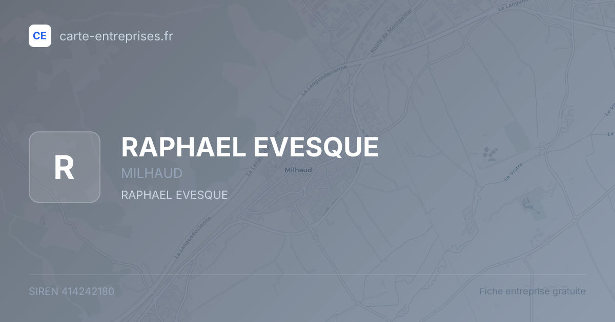 RAPHAEL EVESQUE — 414242180 — fiche entreprise