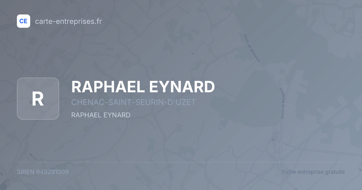 RAPHAEL EYNARD — 949291009 — fiche entreprise