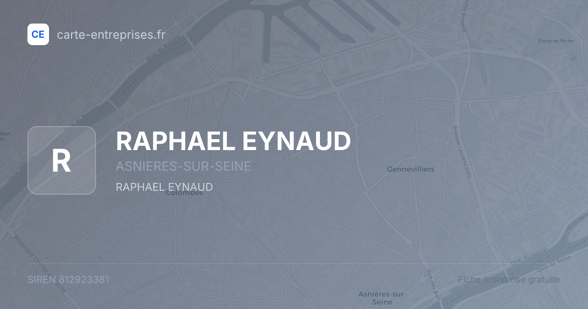 RAPHAEL EYNAUD — 812923381 — fiche entreprise