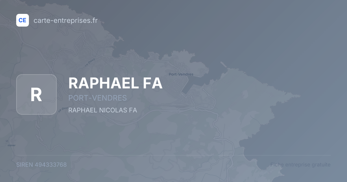 RAPHAEL FA — 494333768 — fiche entreprise