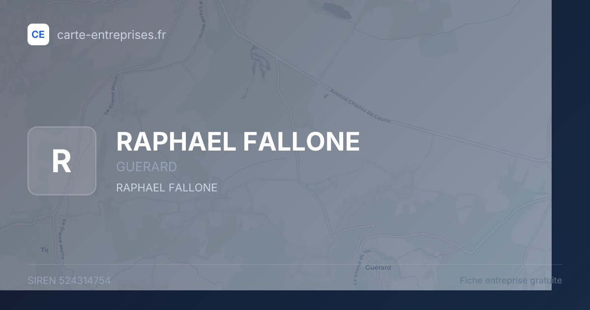 RAPHAEL FALLONE — 524314754 — fiche entreprise