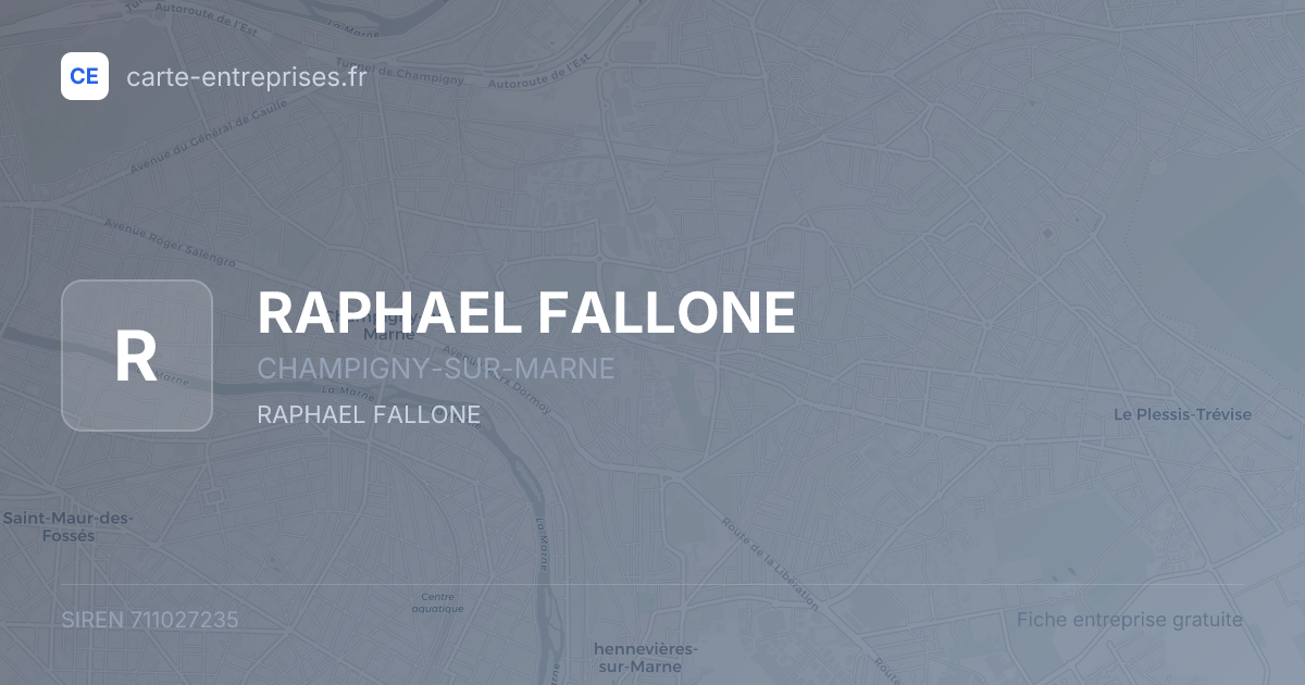 RAPHAEL FALLONE — 711027235 — fiche entreprise