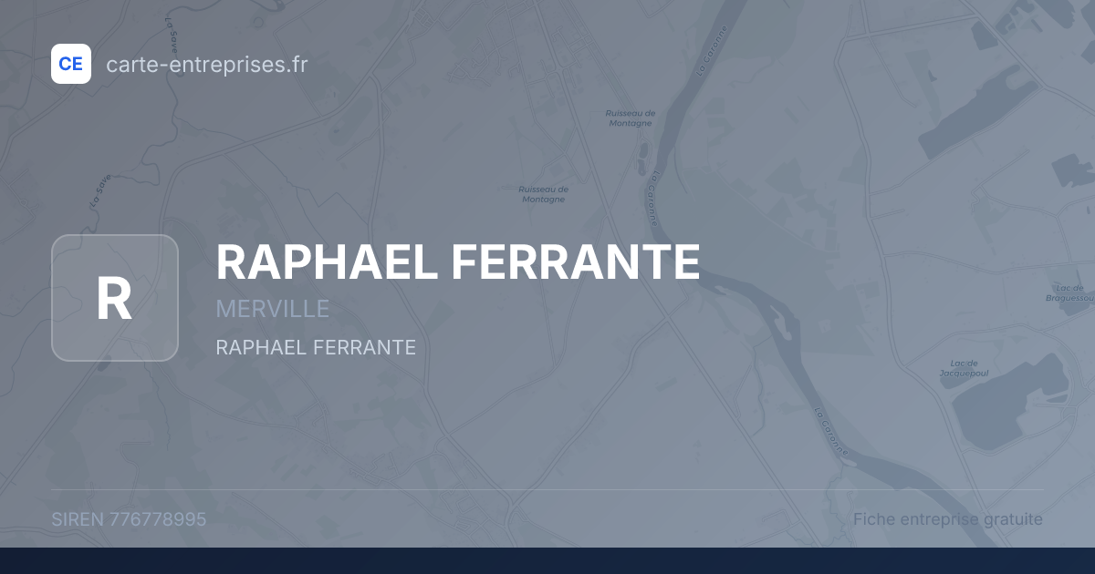 RAPHAEL FERRANTE — 776778995 — fiche entreprise