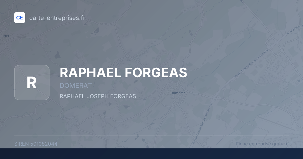 RAPHAEL FORGEAS — 501082044 — fiche entreprise
