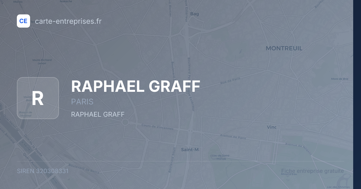 RAPHAEL GRAFF — 320308331 — fiche entreprise