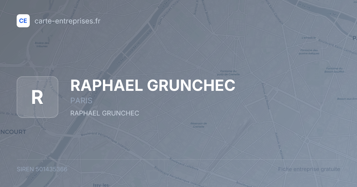 RAPHAEL GRUNCHEC — 501435366 — fiche entreprise