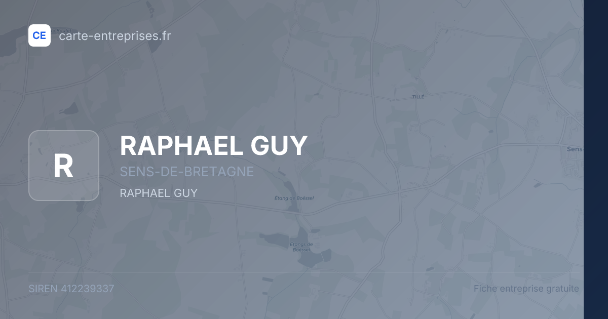 RAPHAEL GUY — 412239337 — fiche entreprise