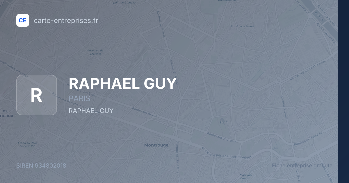 RAPHAEL GUY — 934802018 — fiche entreprise
