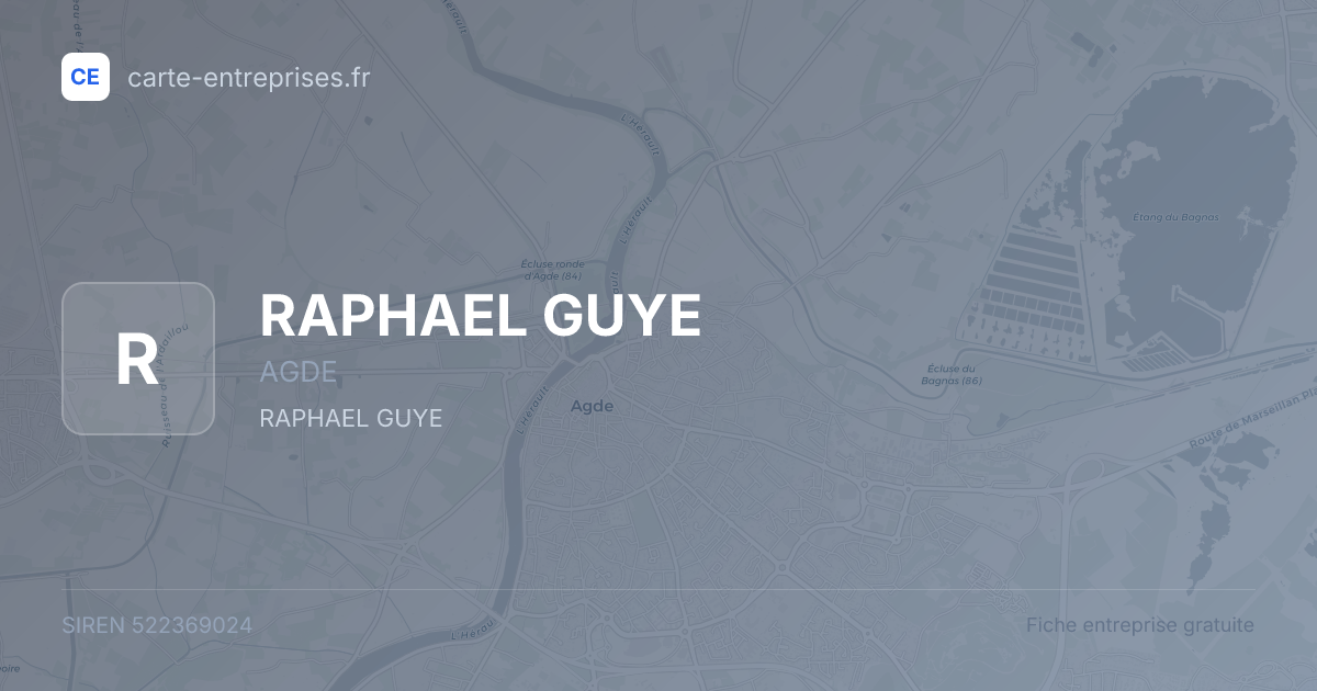 RAPHAEL GUYE — 522369024 — fiche entreprise