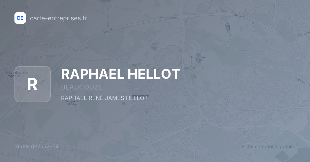 RAPHAEL HELLOT — 937552974 — fiche entreprise