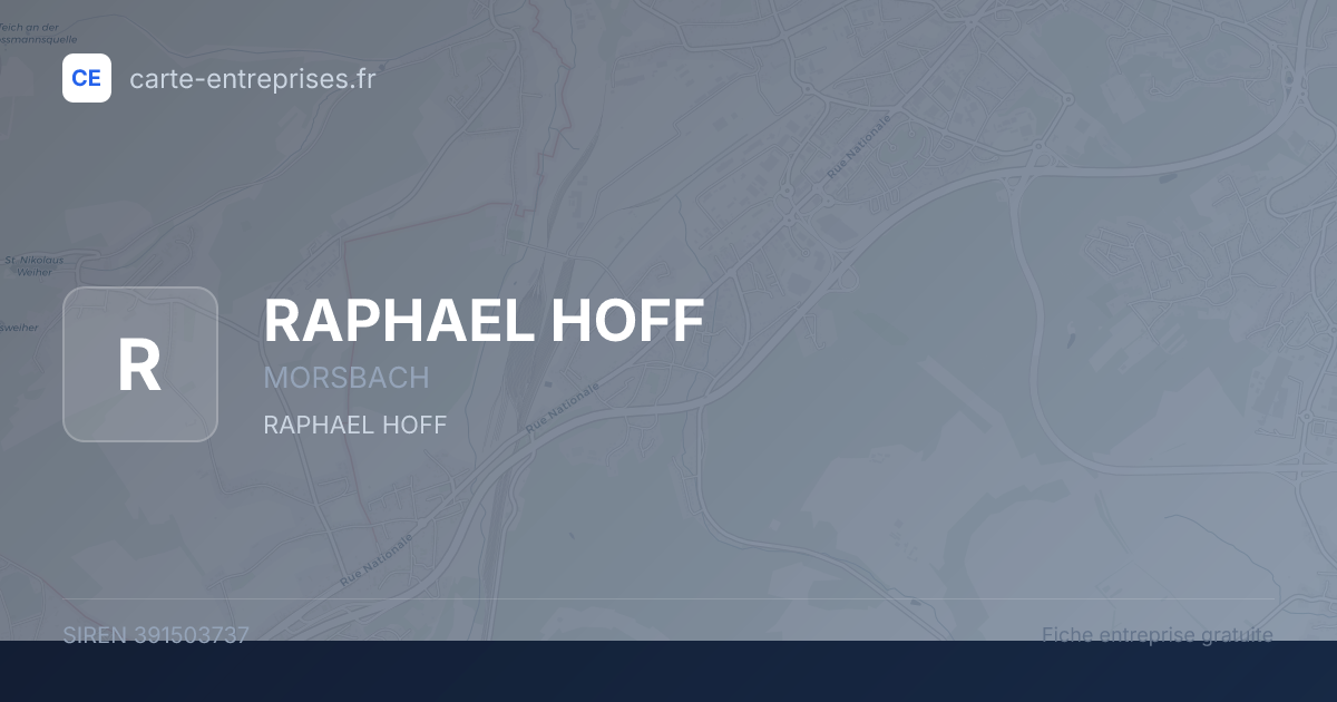 RAPHAEL HOFF — 391503737 — fiche entreprise