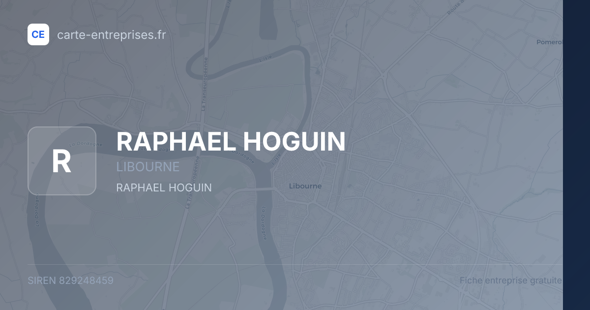 RAPHAEL HOGUIN — 829248459 — fiche entreprise