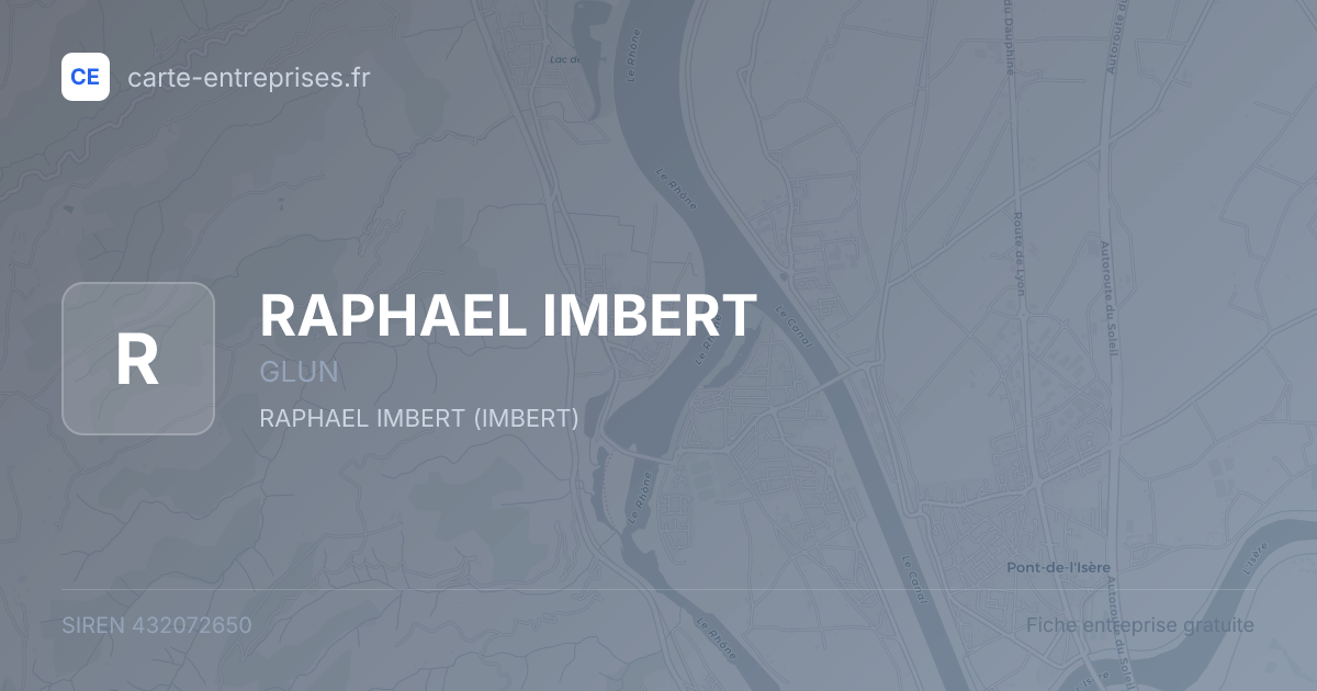 RAPHAEL IMBERT — 432072650 — fiche entreprise