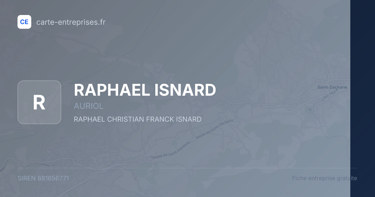 RAPHAEL ISNARD — 881656771 — fiche entreprise