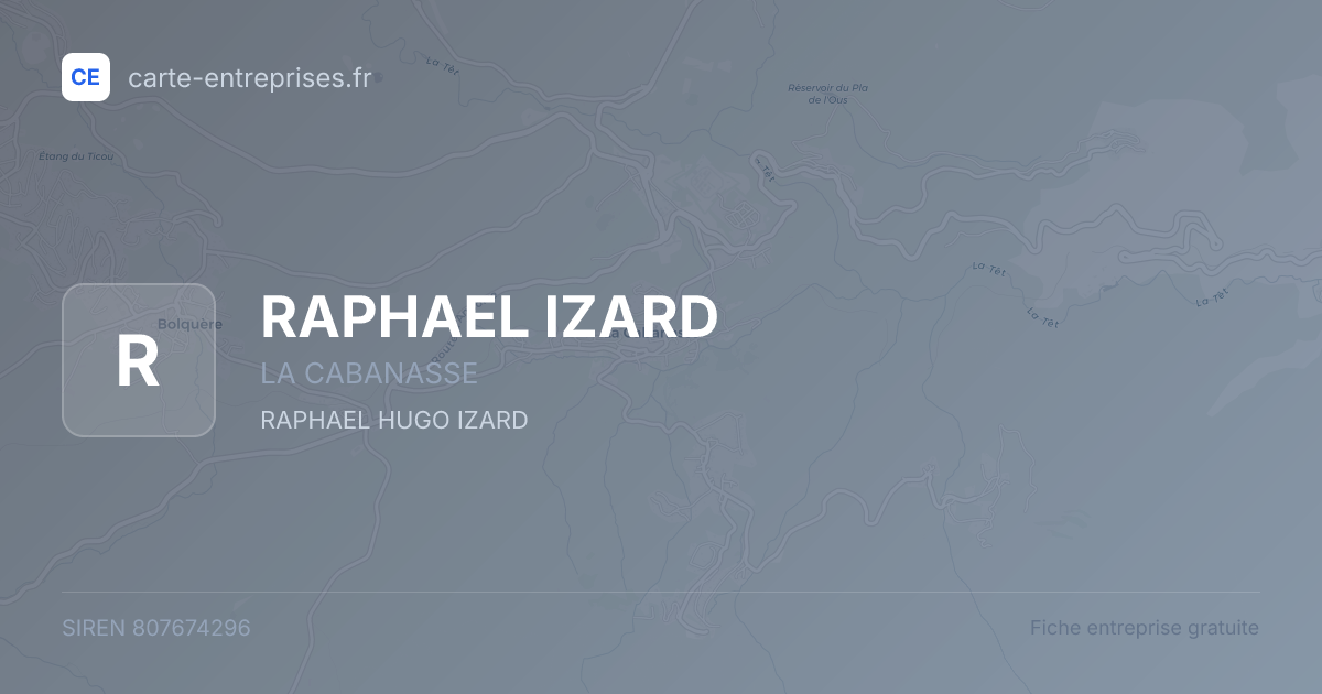 RAPHAEL IZARD — 807674296 — fiche entreprise