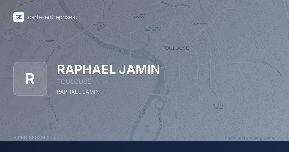 RAPHAEL JAMIN — 830889275 — fiche entreprise