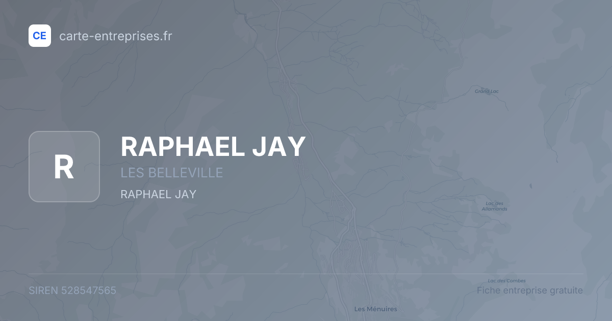 RAPHAEL JAY — 528547565 — fiche entreprise