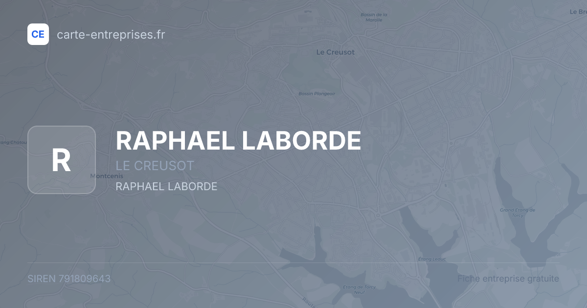 RAPHAEL LABORDE — 791809643 — fiche entreprise