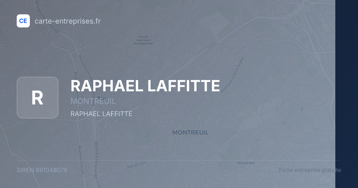 RAPHAEL LAFFITTE — 891048076 — fiche entreprise