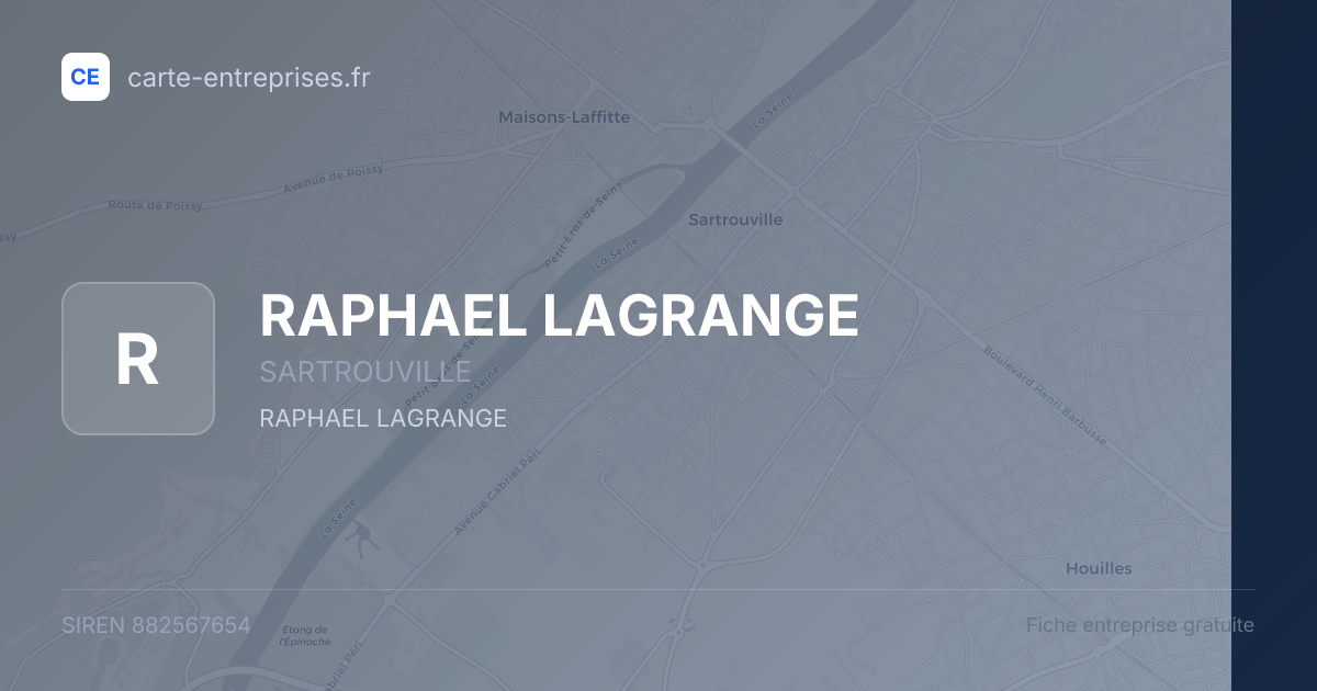 RAPHAEL LAGRANGE — 882567654 — fiche entreprise