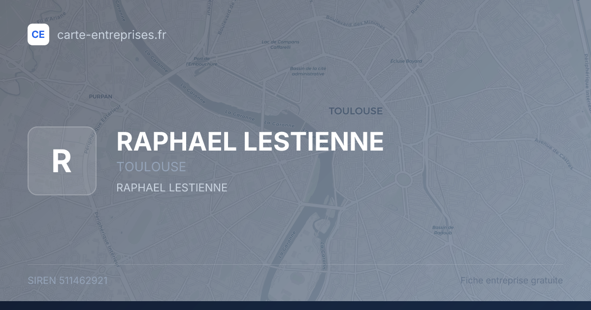 RAPHAEL LESTIENNE — 511462921 — fiche entreprise