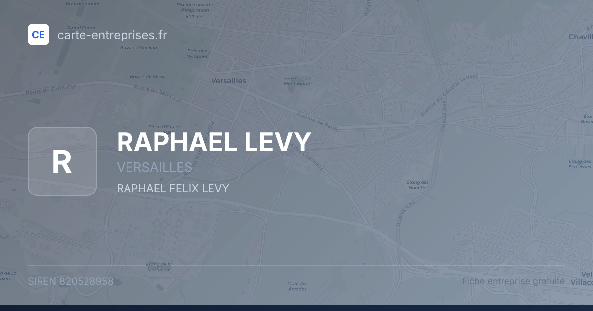 RAPHAEL LEVY — 820528958 — fiche entreprise