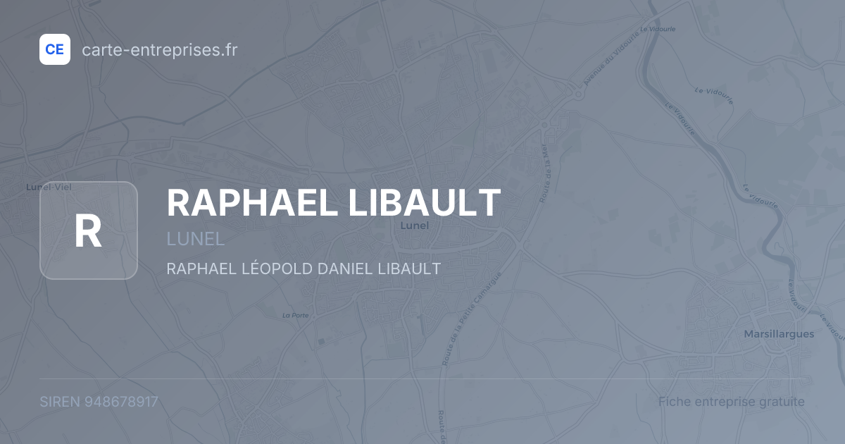 RAPHAEL LIBAULT — 948678917 — fiche entreprise