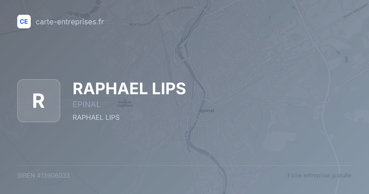 RAPHAEL LIPS — 413906033 — fiche entreprise