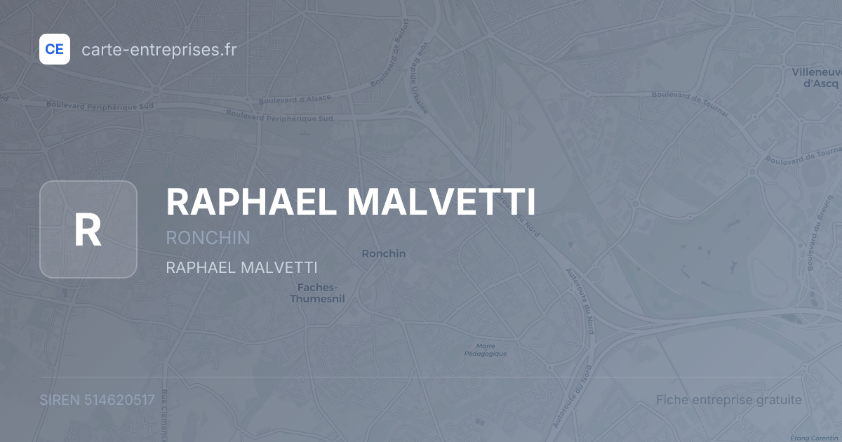 RAPHAEL MALVETTI — 514620517 — fiche entreprise