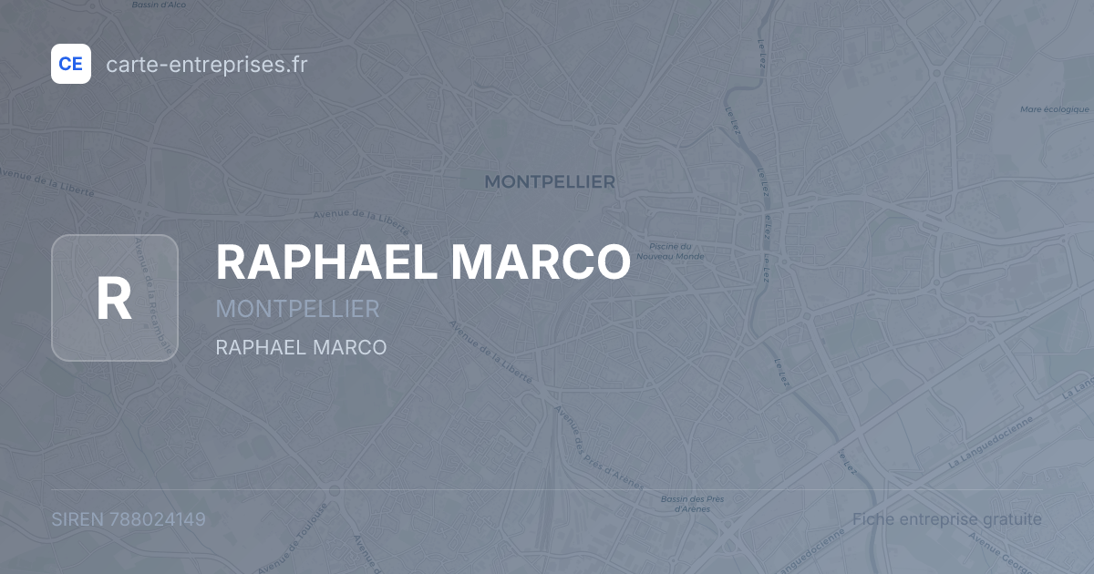 RAPHAEL MARCO — 788024149 — fiche entreprise
