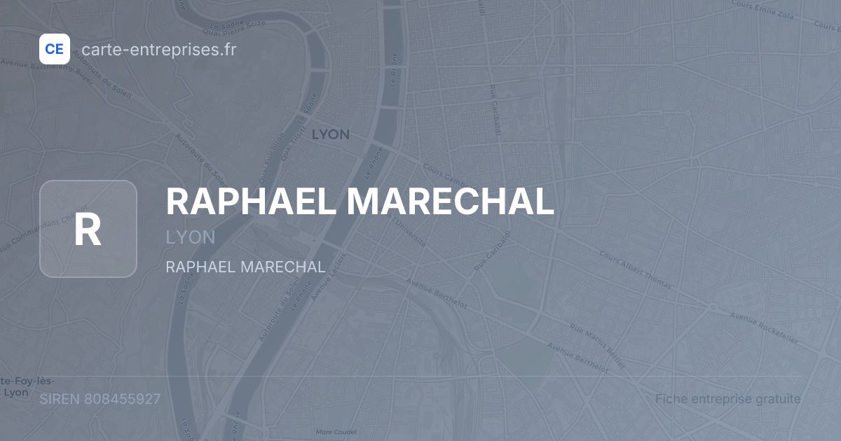 RAPHAEL MARECHAL — 808455927 — fiche entreprise