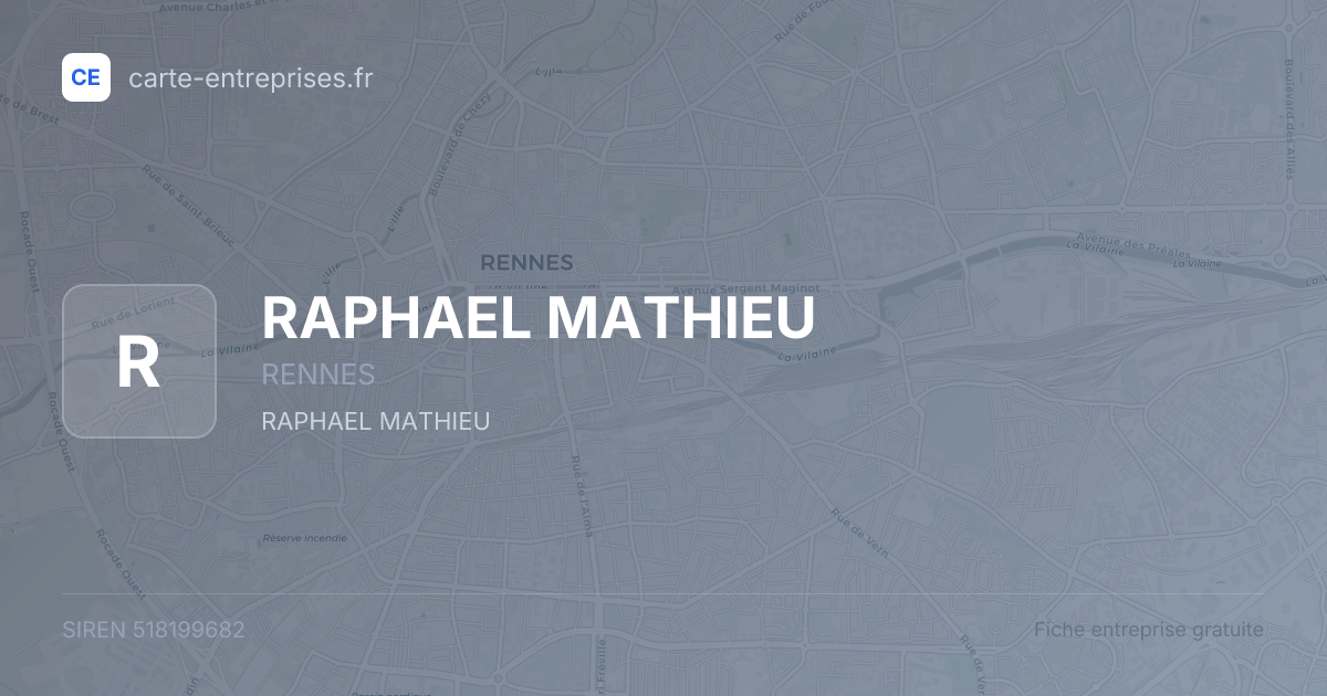 RAPHAEL MATHIEU — 518199682 — fiche entreprise