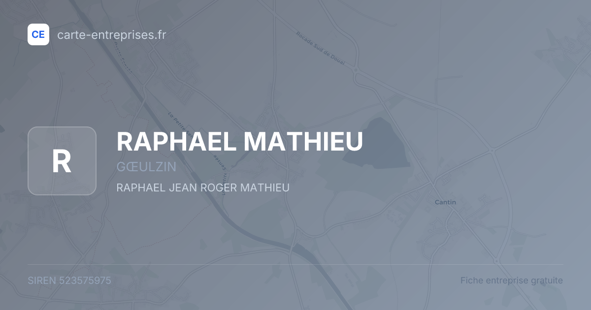 RAPHAEL MATHIEU — 523575975 — fiche entreprise