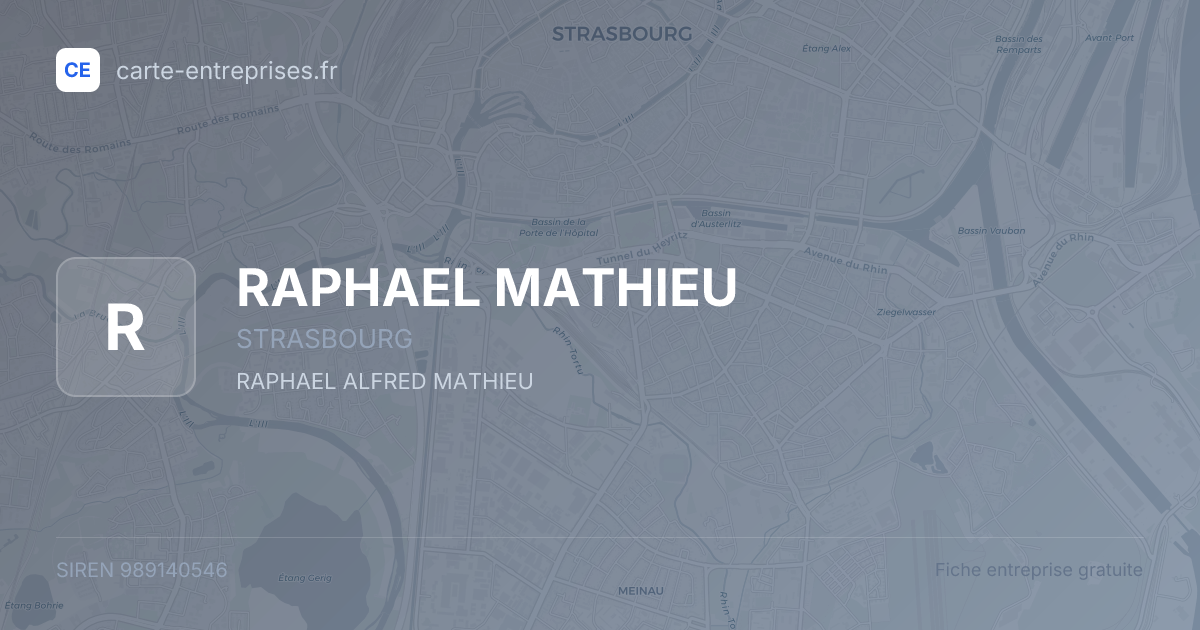 RAPHAEL MATHIEU — 989140546 — fiche entreprise